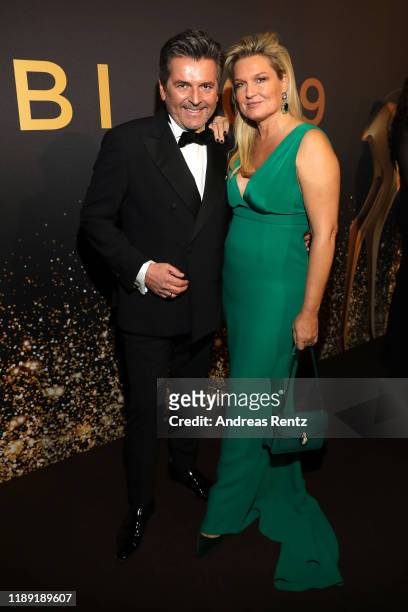 Thomas Anders and Claudia Hess attend the 71st Bambi Awards at Festspielhaus Baden-Baden on November 21, 2019 in Baden-Baden, Germany.