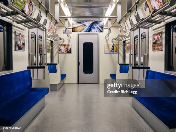empty japanese subway train - subway train stock pictures, royalty-free photos & images