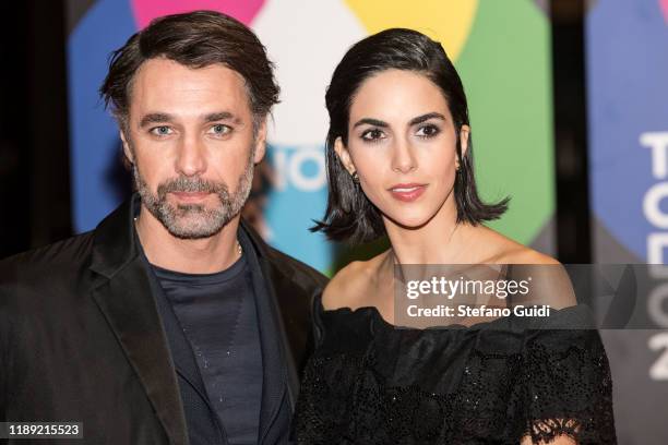 Raoul Bova and Rocio Muniz Morales on the red carpet during of the "Turin Cinema City 2019" Inauguration on November 21, 2019 in Turin, Italy.
