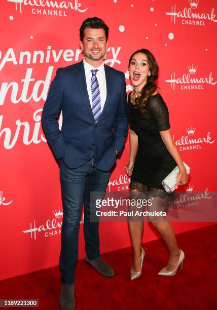 Actors Wes Brown and Erin Cahill attends Hallmark Channel's 10th Anniversary of "Countdown To Christmas" screening and party at 189 by Dominique...