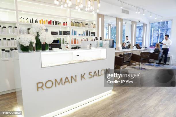 View of the atmosphere at the Roman K Salon Madison Avenue Opening on November 21, 2019 in New York City.