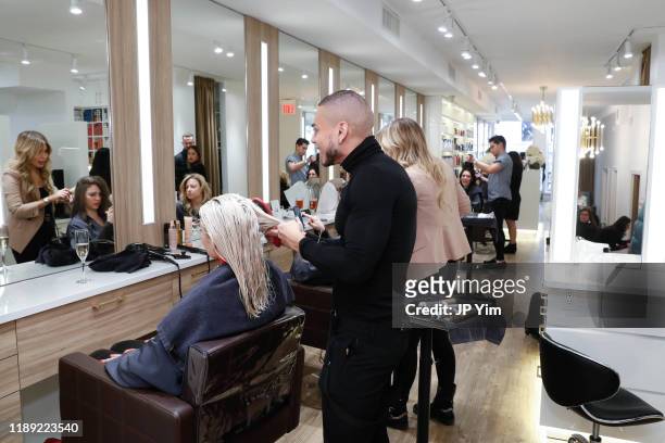 View of the atmosphere at the Roman K Salon Madison Avenue Opening on November 21, 2019 in New York City.