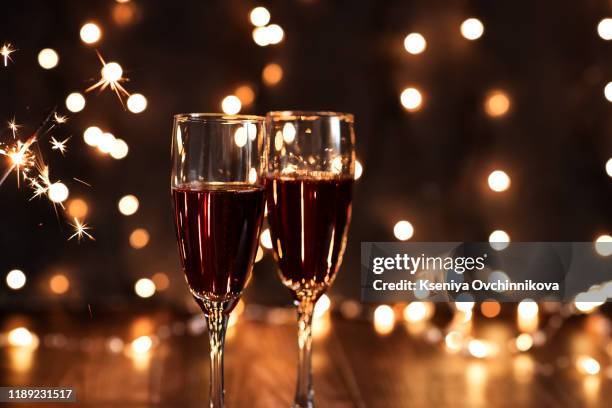 new years eve celebration background with champagne - firecracker vine stock pictures, royalty-free photos & images