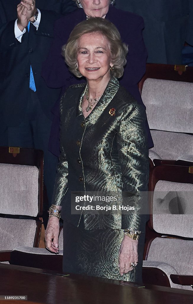 Queen Sofia Attends A Concert In Madrid