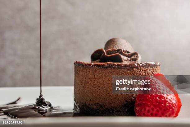 chocolate mousse / desserts concept (click for more) - brownie cake stock pictures, royalty-free photos & images
