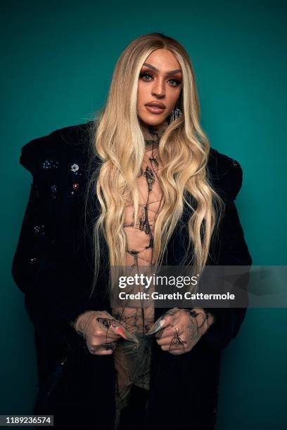 Pabllo Vittar poses in the GAY TIMES Honours 500 studio at Magazine London on November 21, 2019 in London, England.