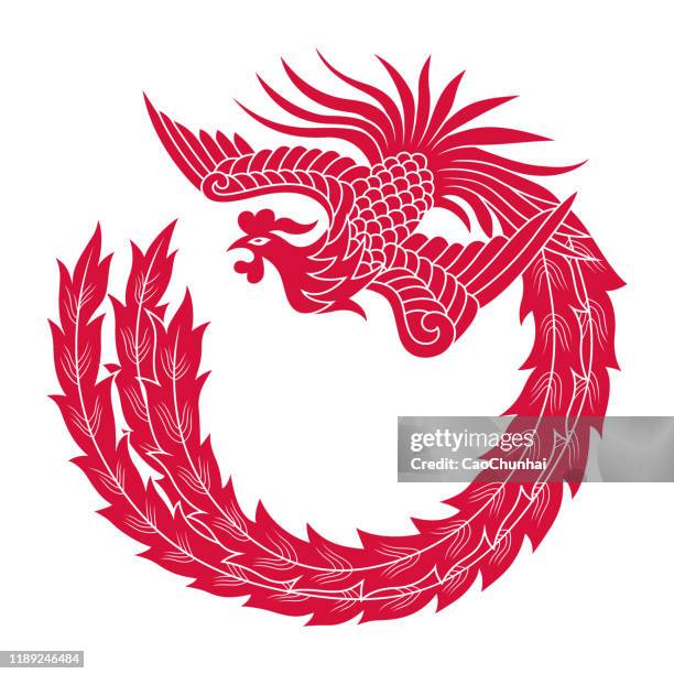 chinese traditional pattern(phoenix) - phoenix stock illustrations