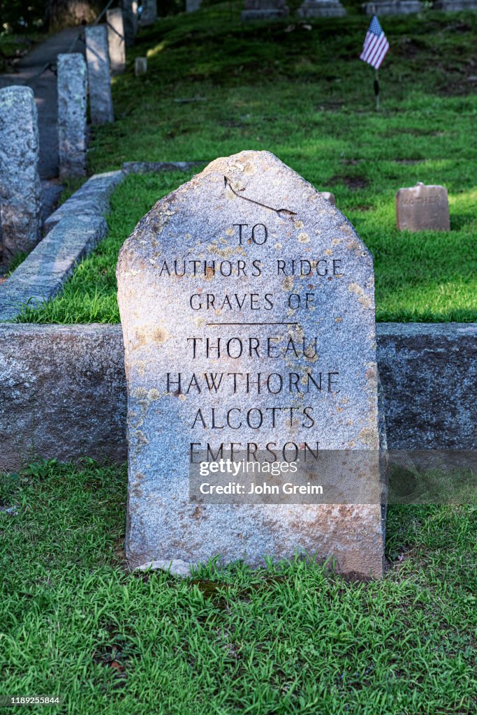 Authors Ridge at Sleepy Hollow Cemetery...