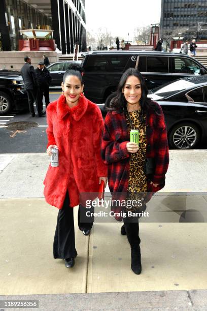 Nikki Bella and Brie Bella announce partnership with Monster Energy on December 11, 2019 in New York City.