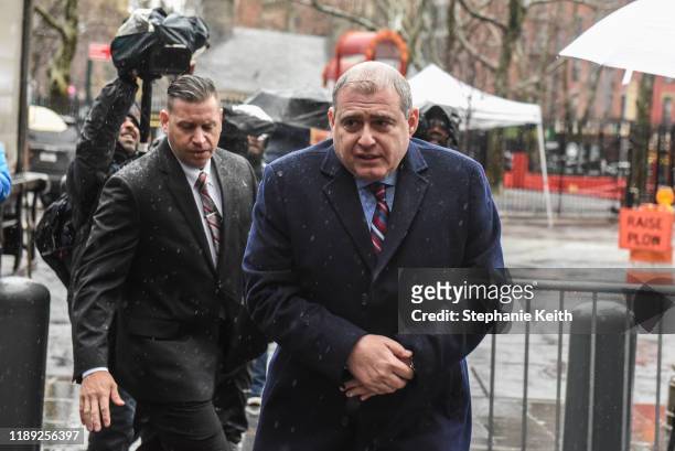 Lev Parnas arrives at Federal Court on December 17, 2019 in New York City. Parnas, an associate of Rudy Giuliani, appears in court on Tuesday as...