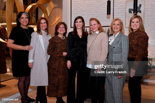 Hosts Tammy Haddad, Betsy Fischer Martin, Anita McBride, Kaitlan Collins, Emily Smith, Hilary Rosen and Brianna Keilar attend the Lafayette 148 New...