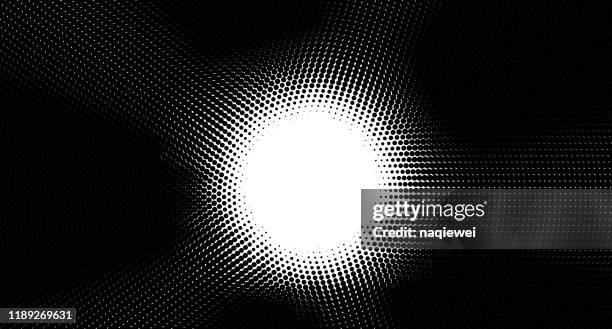 monochrome half tone dots,abstract backgrounds - hollow stock illustrations