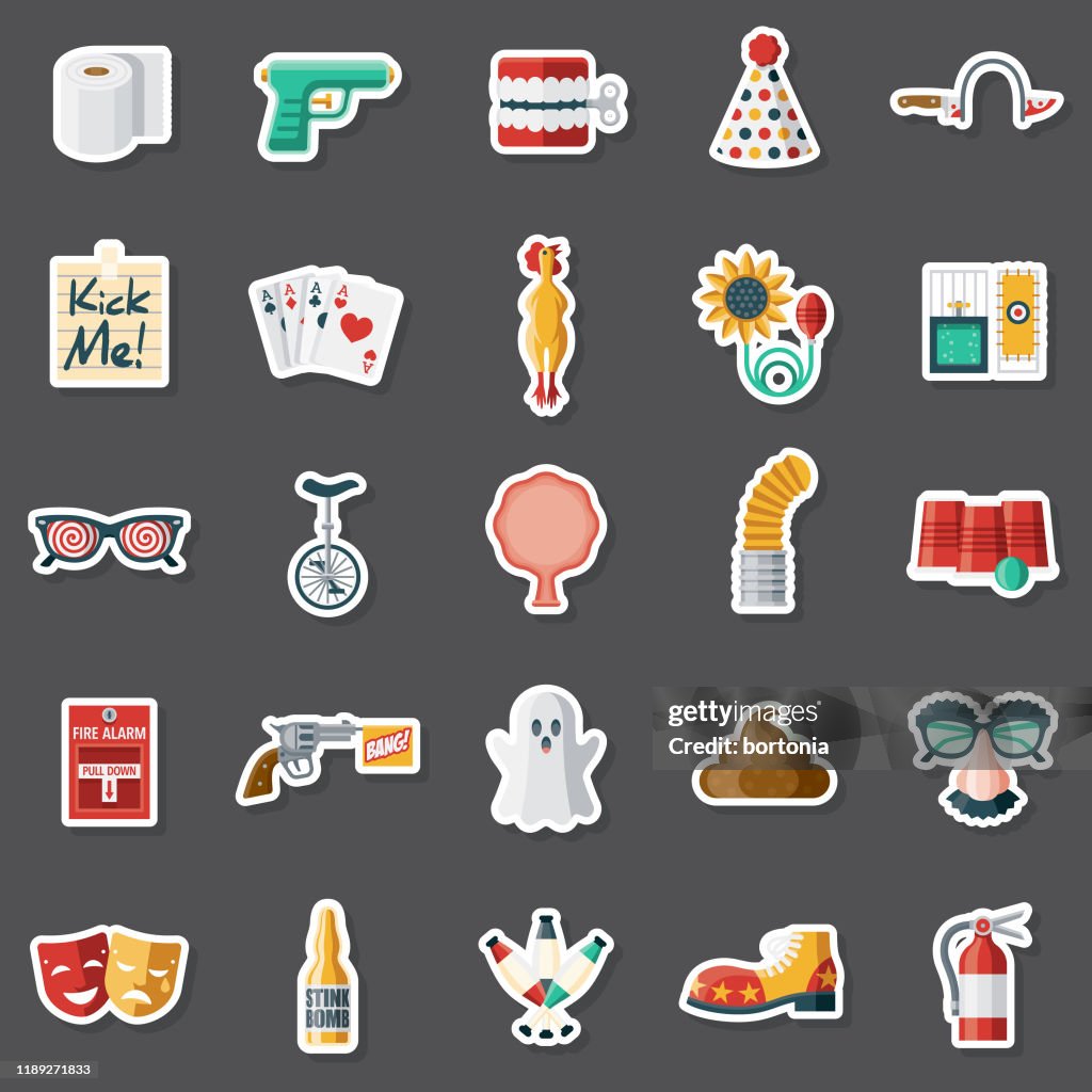 April Fools Day Sticker Set