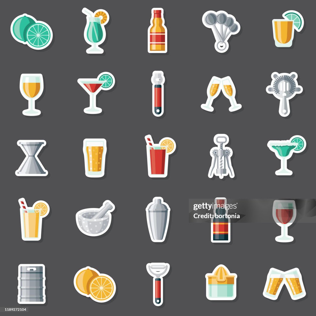 Bartending Sticker Set
