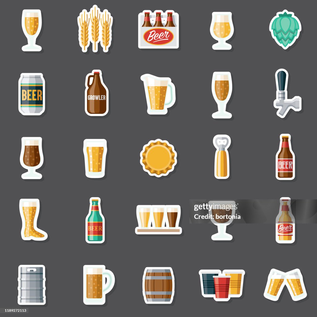 Bier sticker set