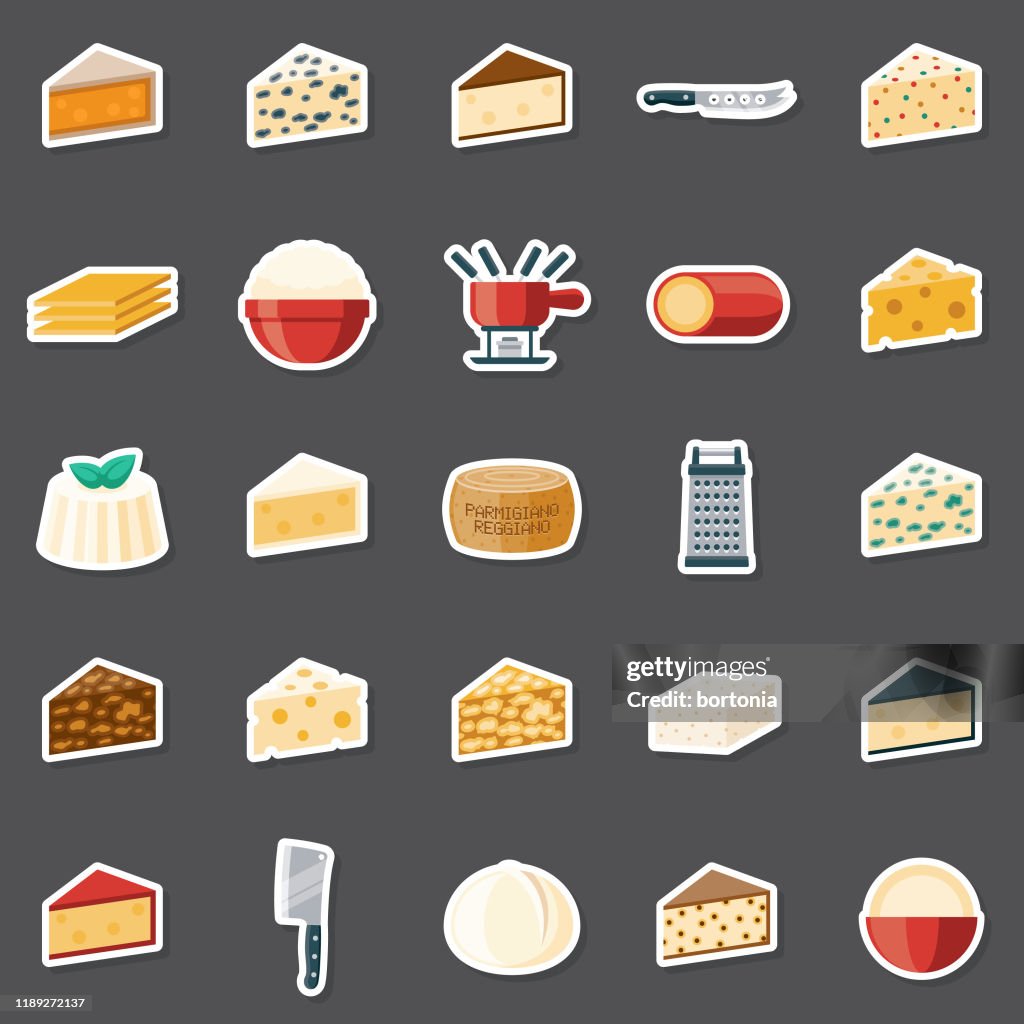 Cheese Sticker Set