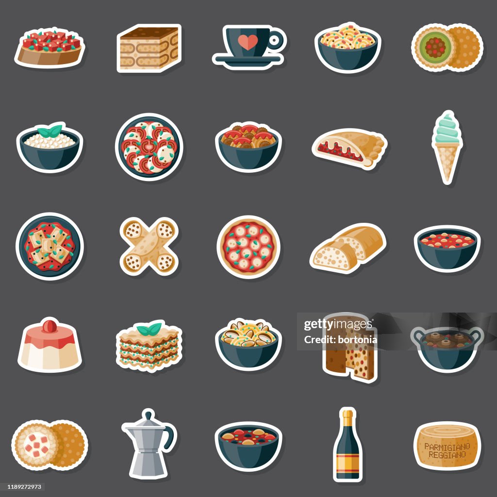 Italian Food Sticker Set