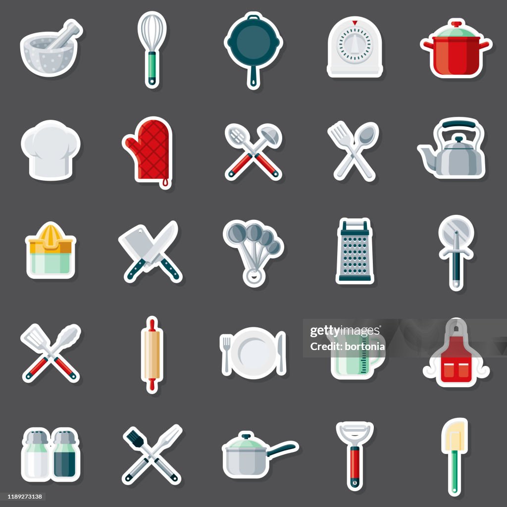 Kitchen Tools Sticker Set
