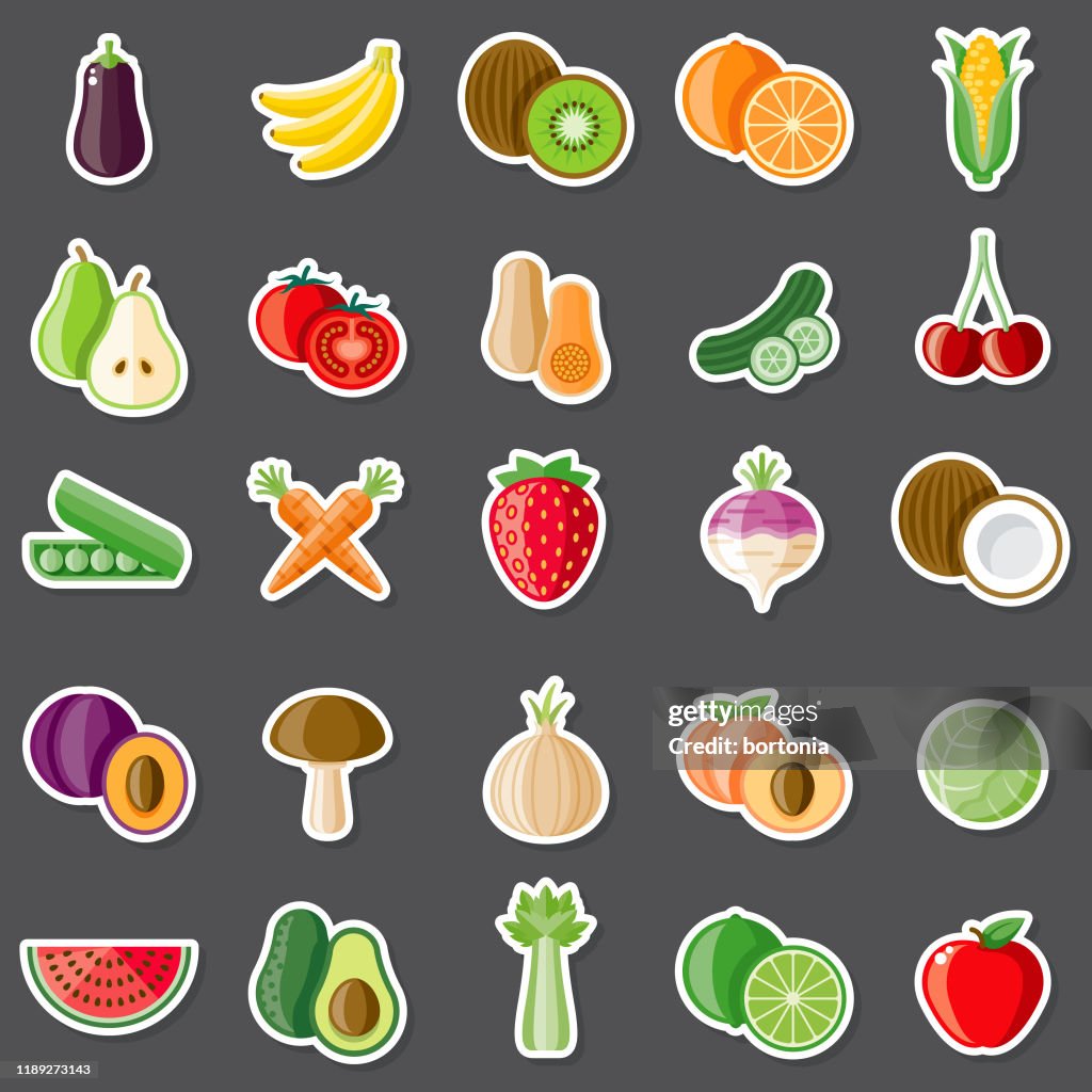 Raw Food Sticker Set