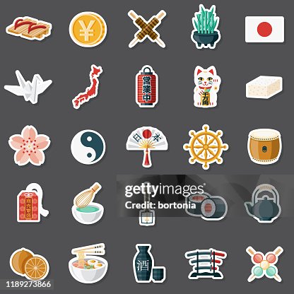 Japan Sticker Set High-Res Vector Graphic - Getty Images
