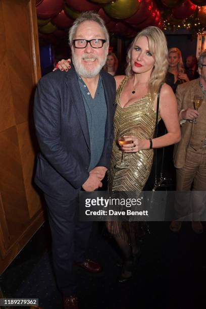Vic Reeves and Nancy Sorrell attend Tramp's Christmas Party in celebration of their 50th Anniversary on December 17, 2019 in London, England.
