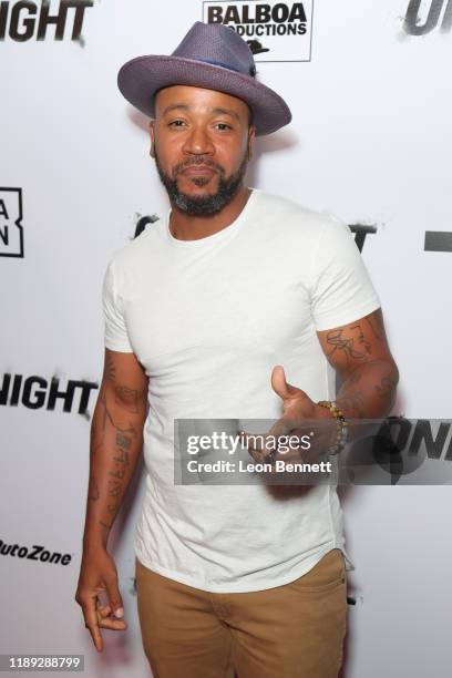 Columbus Short attends Premiere Of "One Night: Joshua Vs. Ruiz" at Writers Guild Theater on November 21, 2019 in Beverly Hills, California.