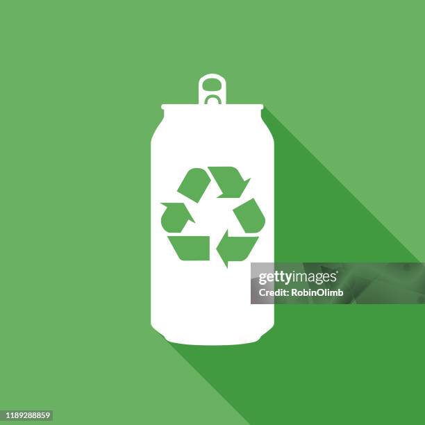 stockillustraties, clipart, cartoons en iconen met recycle soda can icoon - recycling