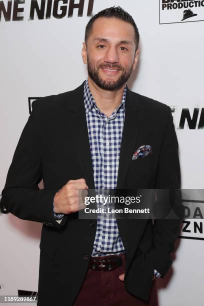 Sergio Mora attends Premiere Of "One Night: Joshua Vs. Ruiz" at Writers Guild Theater on November 21, 2019 in Beverly Hills, California.