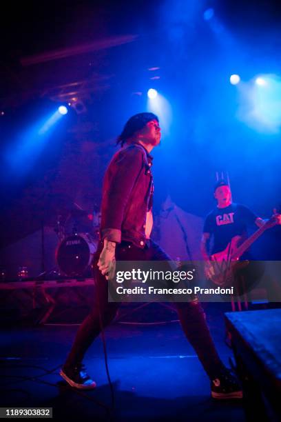 Kellin Quinn and Justin Hills of Sleeping With Sirens Perform at Alcatraz on November 21, 2019 in Milan, Italy.