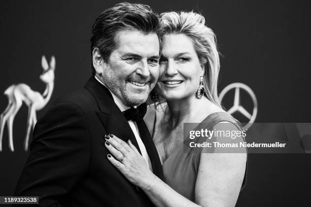 Thomas Anders and his wife Claudia Hess attends the 71tst Bambi Awards at Festspielhaus Baden-Baden on November 21, 2019 in Baden-Baden, Germany.