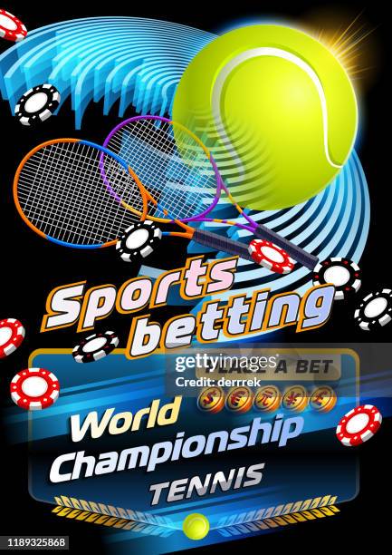 ilustraciones, imágenes clip art, dibujos animados e iconos de stock de tenis de apuestas deportivas - bookmaker