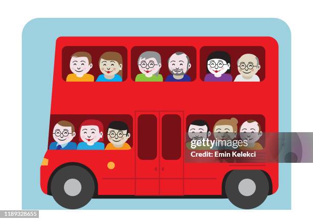 vehicles - double decker bus stock illustrations