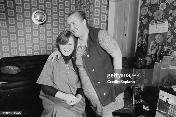 British actress Pauline Quirke with her mother Hetty, UK, 12th November 1976.