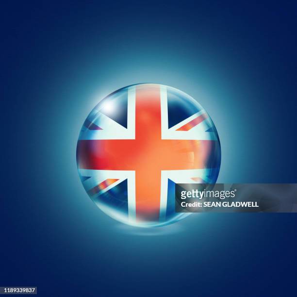 uk flag crystal ball - uk flag icon stock pictures, royalty-free photos & images