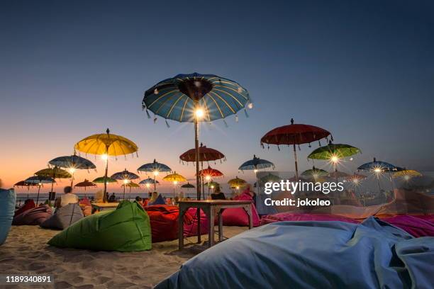 bali sunset, indonesia - kuta stock pictures, royalty-free photos & images