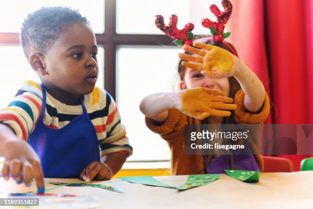 preschool christmas activities - craft stock pictures, royalty-free photos & images