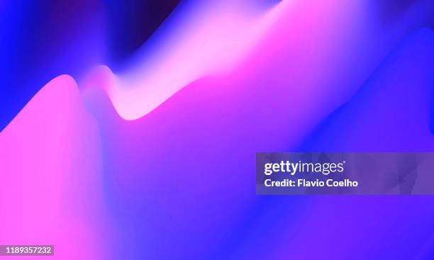 bright colorful computer-generated ridge background - neon coloured stock-fotos und bilder