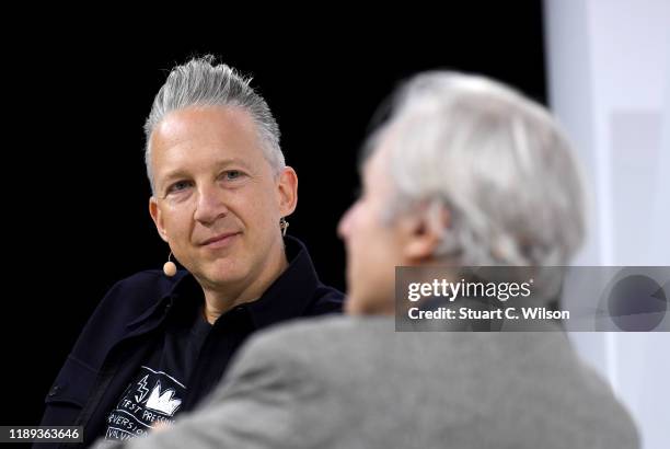 Jefferson Hack and Gerard Malanga in conversation during #BoFVOICES on November 22, 2019 in Oxfordshire, England.