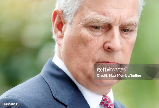 Prince Andrew, Duke of York attends the QIPCO King George Weekend at Ascot Racecourse on July 27, 2019 in Ascot, England.