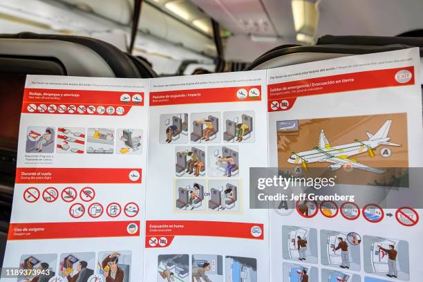 Miami International Airport, Aircraft safety card, emergency procedures.