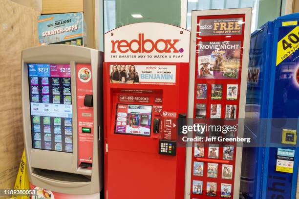 Miami Beach, Publix grocery store, lottery tickets, redbox movie rental vending machines.