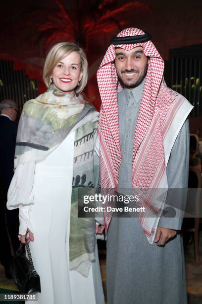 Susie Wolff and HRH Prince Abdulaziz bin Turki Al- Faisal, Chairman of the Saudi Arabian General Sports Authority attend the gala party celebrating...