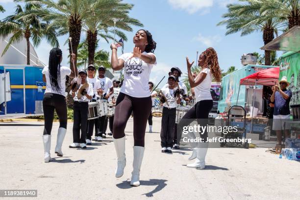Miami Beach, Fire on the Fourth Festival, The 9 Marching Drum Corp majorettes.