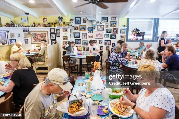 Sanibel Island, The Island Cow, busy restaurant interior.