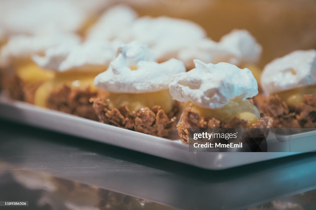 Mini Lemon Pies On A Tray