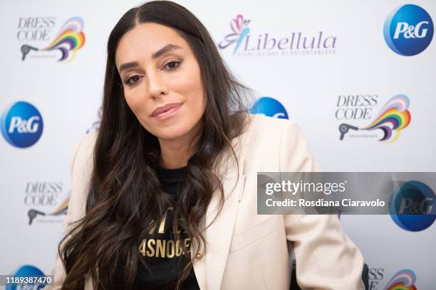 Super Model and Pantene Ambassador Lea T attends the Pantene "HairHasNoGender" press conference on November 22, 2019 in Milan, Italy.