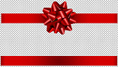 red bow and ribbon illustration for christmas and birthday decorations