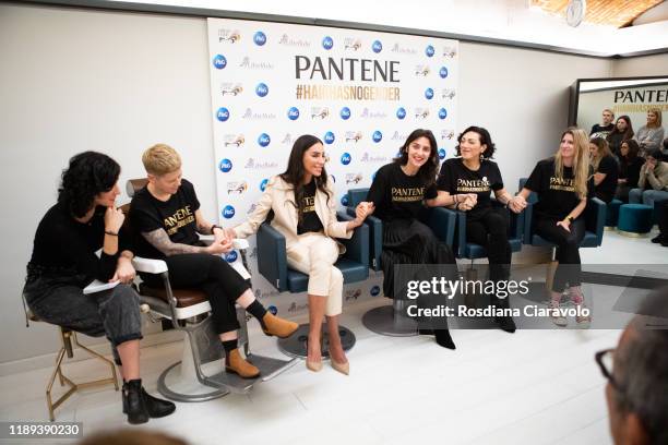 Hairstylist Kristin Rankin, Pantene Ambassador Lea T, Beauty Director on P&G Valeria Consorte, Libellula Vice President Samantha Trapanotto and P&G...