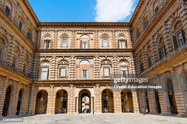 The courtyard in palazzo pitti firenze, pitti palace florence, Tuscany, Italy.