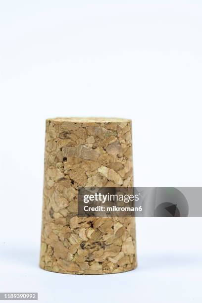 natural wine corks, recycled corks - cork stopper stock pictures, royalty-free photos & images